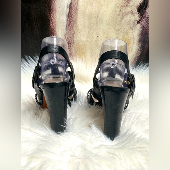 COACH Strappy black Double buckle slingback Sandals. women's size 9.5B - Picture 6 of 11